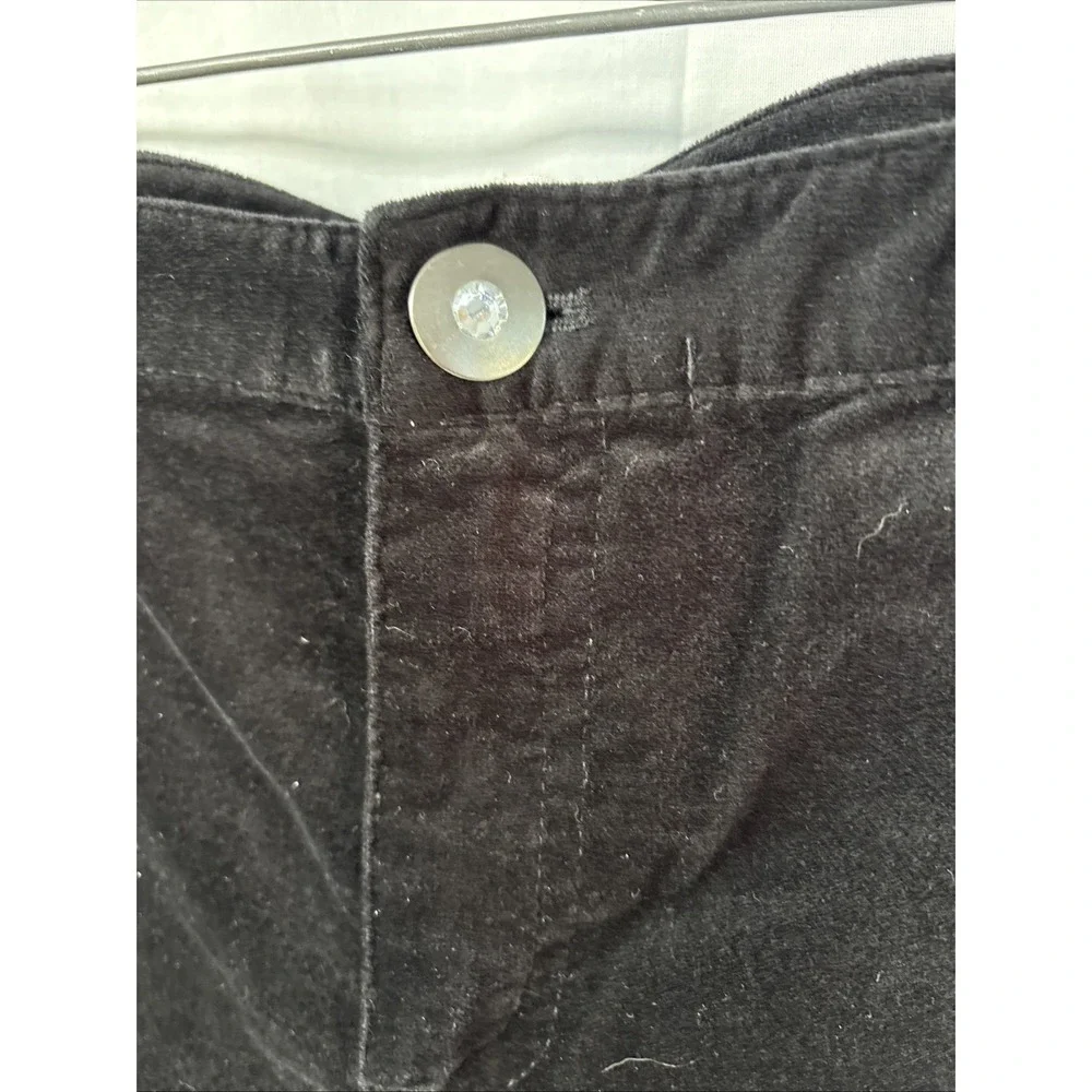 VTG Christopher & Banks Women’s Pants Size 10 Black Velvet Feel 5 Pockets 34x31